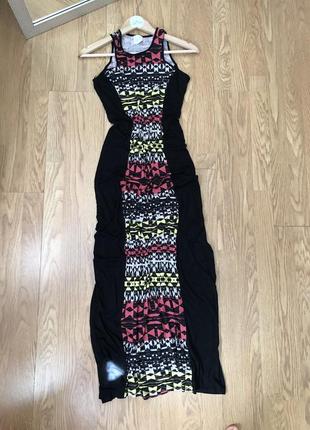 Плаття george сарафан довге чорне класне по фігурі