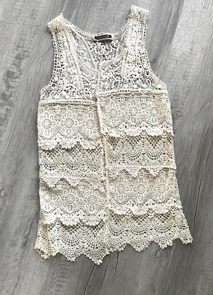 Накидка мереживна пляжна