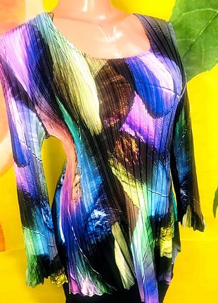 Стильна блуза just elegance collection вільного крою, різнокольорова