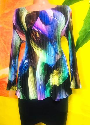 Стильная  блуза just elegance collection свободного кроя, разноцветная10 фото