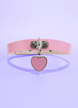 Чокер з сердечком в стилі харадзюку аніме хентай рок чорний рожевий