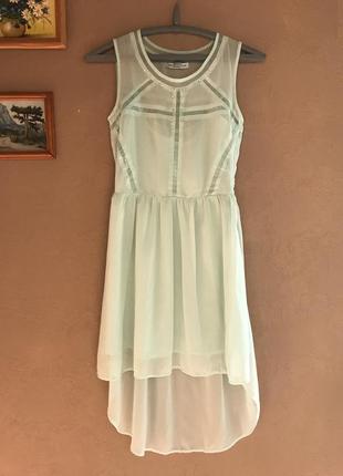 Нежное мятное платье 👗 шифон