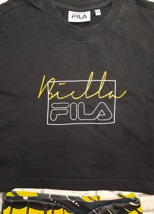 Fila футболка кроп топ оверсайз биг лого5 фото