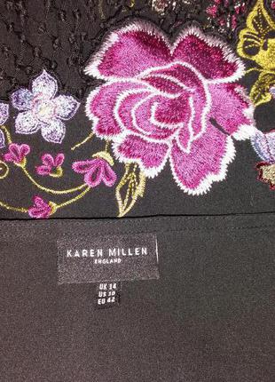 Эксклюзивная шёлковая блуза с вышивкой karen millen4 фото