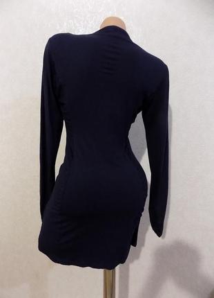 Платье-туника синяя со змейкой размер 46-483 фото