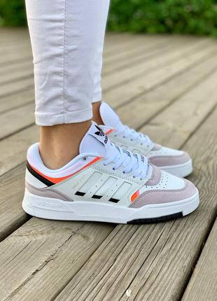 Жіночі шкіряні кросівки adidas drop step 'white grey'
