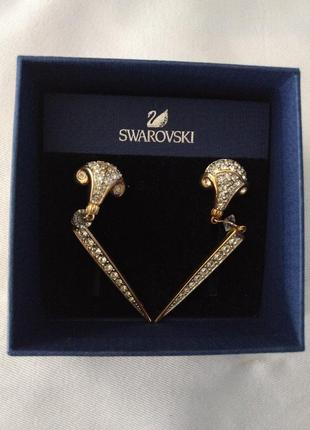 Swarovski серьги-клипсы