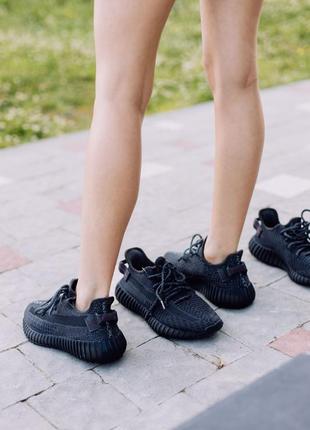 Кросівки adidas yeezy boost 350 v2 black (повністю рефлективні) кроссовки9 фото