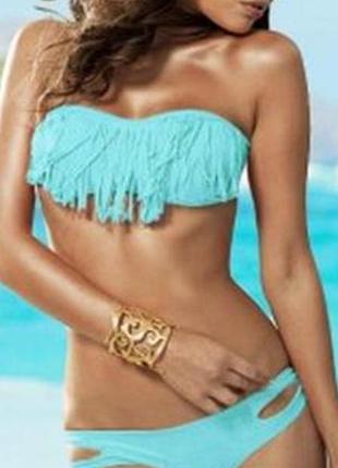 Крутий верх від купальника з бахромою