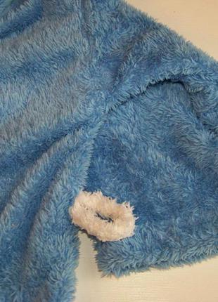 Халат дитячий зайчик блакитний махровий 4-6 років туреччина тм demden5 фото