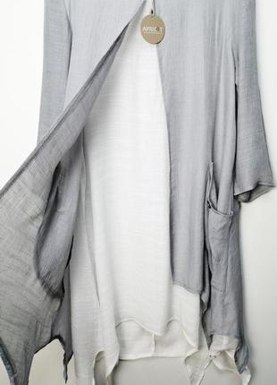 Легкая удлиненная блуза вискоза двойка2 фото