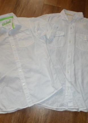 River island белая рубашка на 9-10 лет, лен, хлопок, в идеале