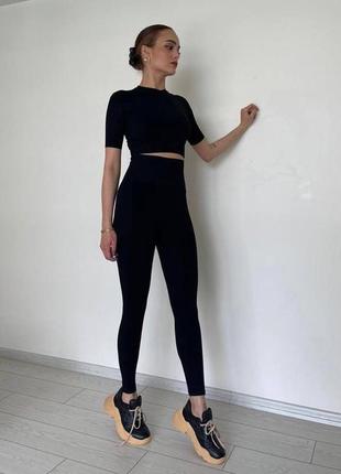 Спортивний костюм лосини + топ7 фото