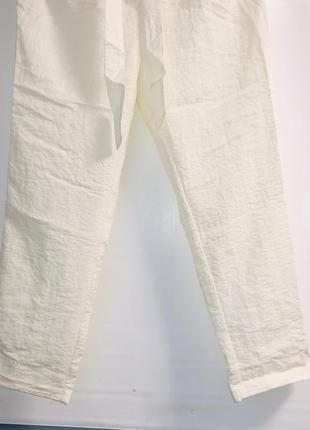 Легкі бежеві штани paper bag - паперовий пакет, модно і комфортно, р-р м3 фото