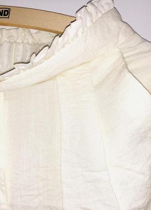 Легкі бежеві штани paper bag - паперовий пакет, модно і комфортно, р-р м6 фото