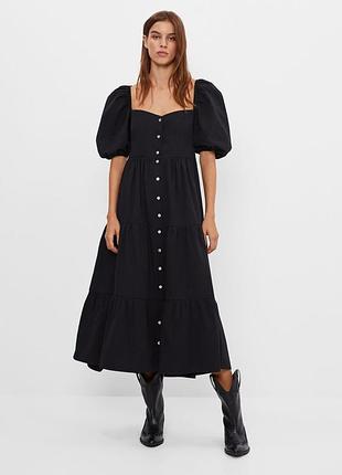 Стильное натуральное платье bershka