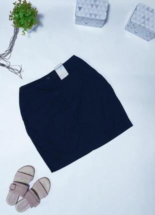 🌺 базовая котоновая  темно- синяя юбка. есть боковые карманы. ткань тонкая, для лета идеальная. 🌺1 фото