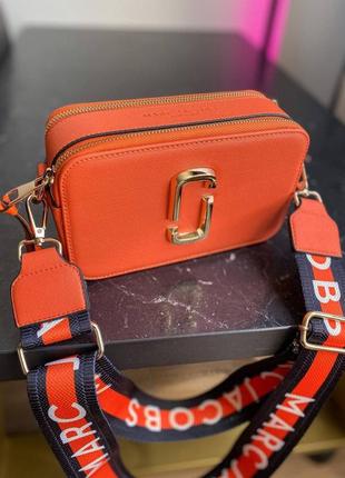 Marc jacobs orange ll женская сумка клатч марк якобс оранжевого цвета8 фото