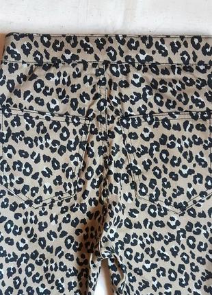 Джинсы скинии леопард topshop jeans pieces  moto joni leopard print турция  размер 25 (xs)5 фото
