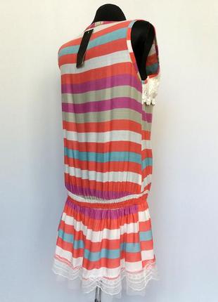 Суперціна. літній котоновое сукню, смужка. нове, р. s5 фото