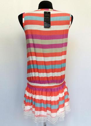 Суперціна. літній котоновое сукню, смужка. нове, р. s4 фото
