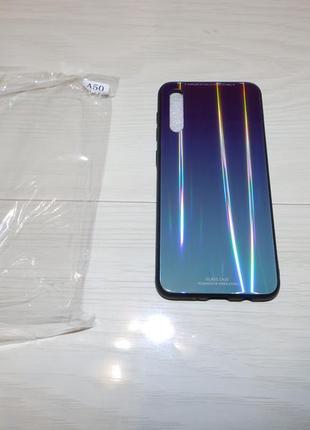 Tpu+glass чехол gradient aurora с градиентом совместимость: samsung a50 / a30s2 фото