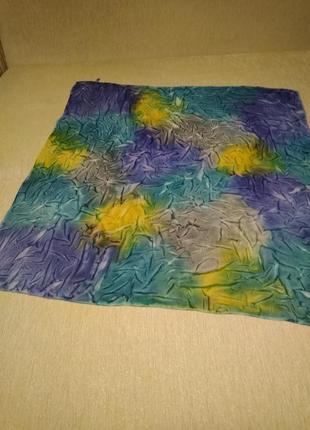 Шовковий хустку 100%шовк,шов роуль