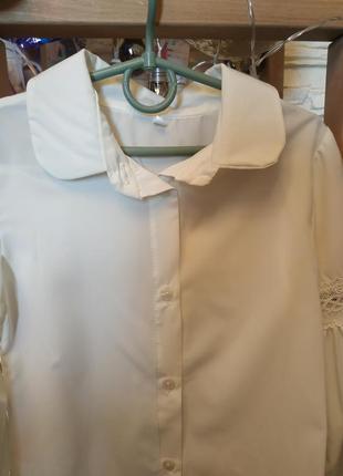 Школьная блуза  рукава фонарики4 фото