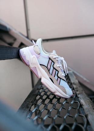 Женские кроссовки adidas ozweego white pink  36-37-38-39-407 фото