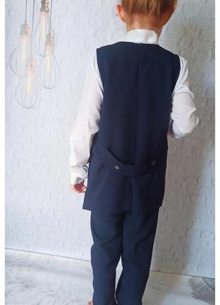 Очень крутой школьный костюм на девочку жилетка + штаны6 фото