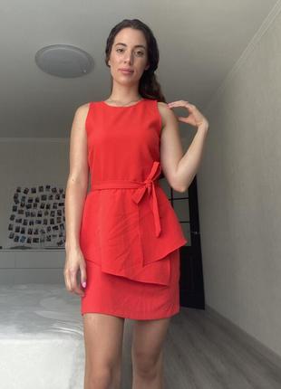 Красное платье stradivarius4 фото