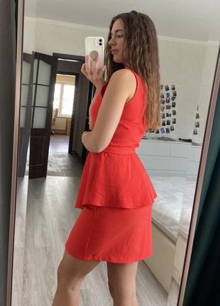 Красное платье stradivarius5 фото