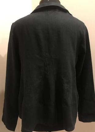 Чёрный льняной пиджак/блуза италия 36/402 фото