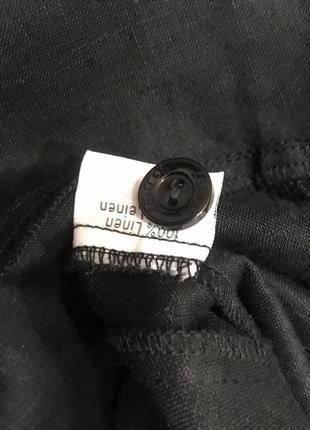 Чёрный льняной пиджак/блуза италия 36/409 фото