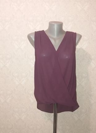 Сливовая блуза с асиметричной спинкой1 фото