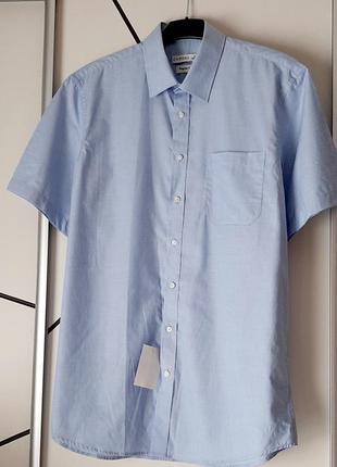 Мужская однотонная рубашка короткий рукав c&amp;a2 фото