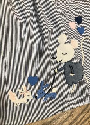 Натуральное платье m&s на девочку 18-24 мес 7