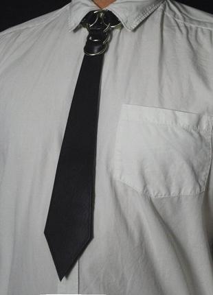 Краватка шкіряний з кільцями або без . унісекс2 фото