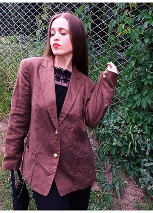 Жакет женский лён натуральный от ralph lauren пиджак льняной1 фото