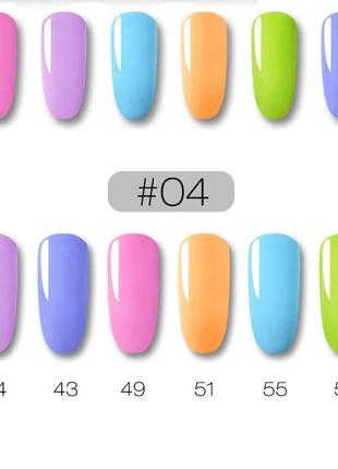 Набор 6 шт гель лаки rosalind для ногтей маникюра дизайна гель лак для нігтів манікюру