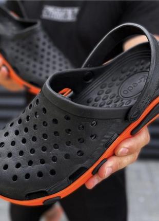 Кроксы crocks  черные пляжная обувь