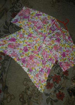 Асиметрична,яскрава блузка,пляжна туніка в квітковий принт,великого розміру-оверсайз,h6 фото