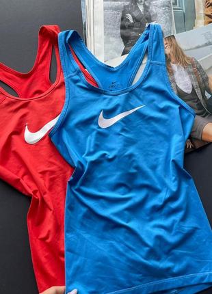 🎽голубая спортивная майка nike оригинал/оригинальная спортивная светло синяя майка-борцовка nike🎽6 фото