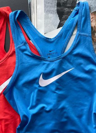 🎽голубая спортивная майка nike оригинал/оригинальная спортивная светло синяя майка-борцовка nike🎽2 фото