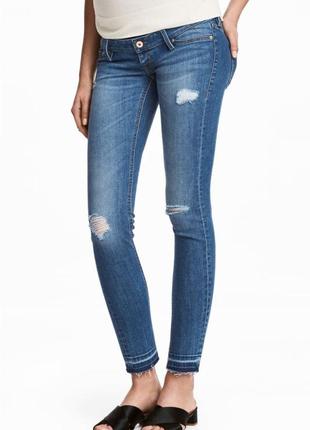 Джинсы для беременных h&m mama, 38, s-m , skinny high rib, зауженные