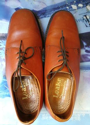 Мужские коричневые туфли дерби loake made in england3 фото