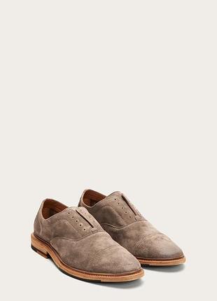 Чоловічі сірі бежеві туфлі-оксфорди frye paul bal oxford made in mexico