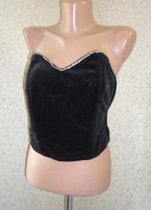 Велюровый корсет на косточках р.10  (ог 84-88, т.70-72)