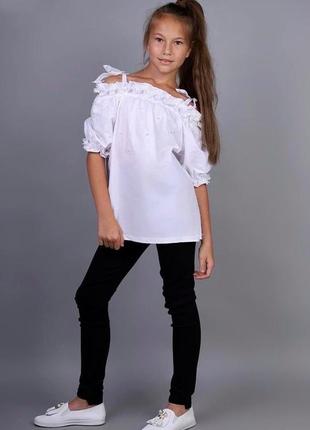 Блузка на девочку, школьная блузка4 фото