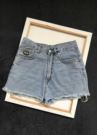 Джинс шорты высокая посадка
